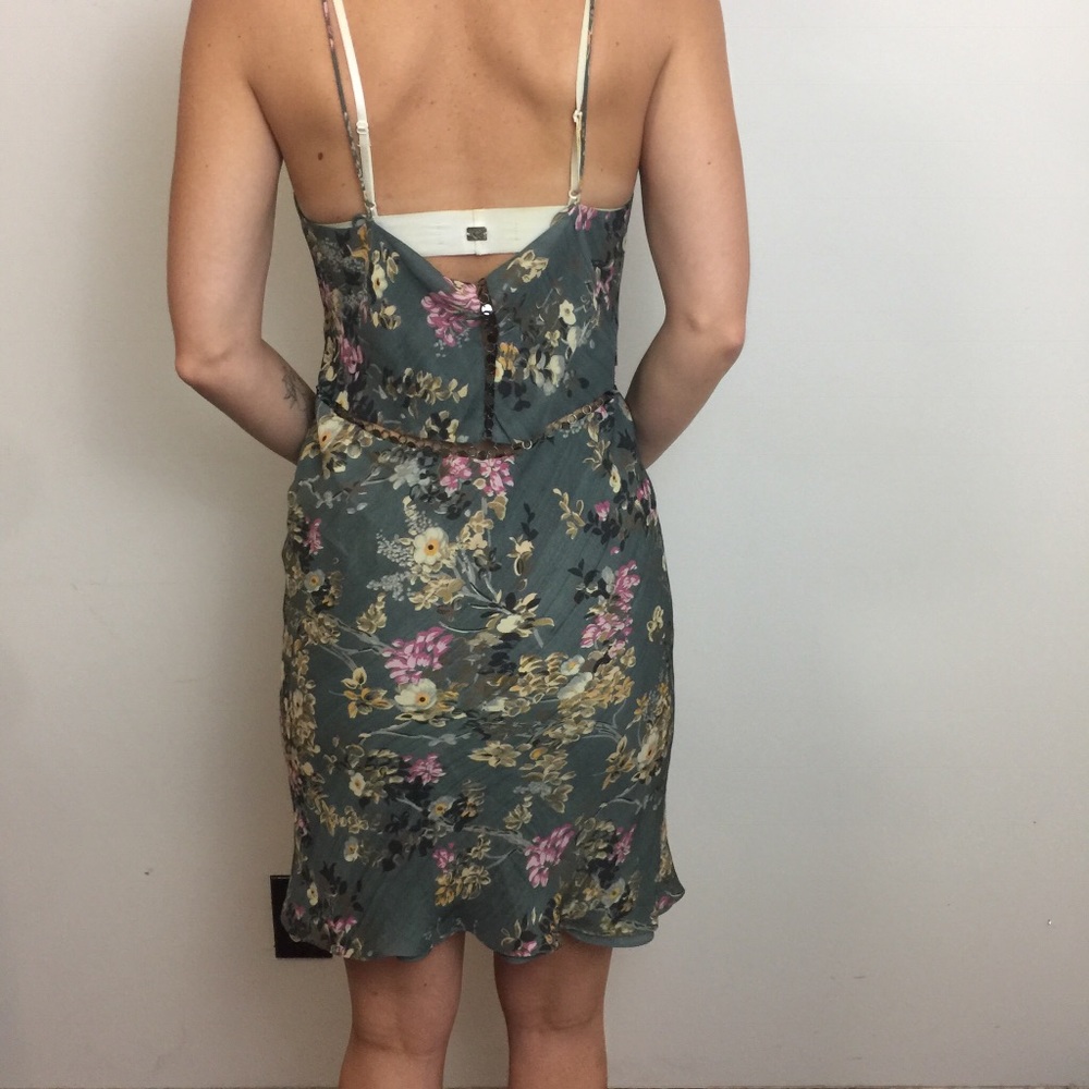 Haute Hippie Sage Floral Silk Chain Midi Dress - Picture 3 of 8